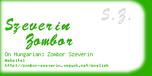 szeverin zombor business card